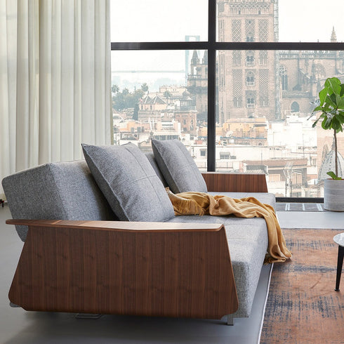Long Horn Deluxe Excess Sofa Bed with Armrests / 245x114cm